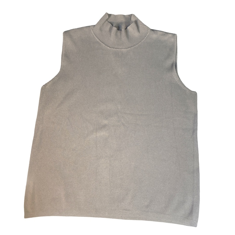 Chico's Design Silk Blend Mock Neck Sleeveless Top Chico’s size 3